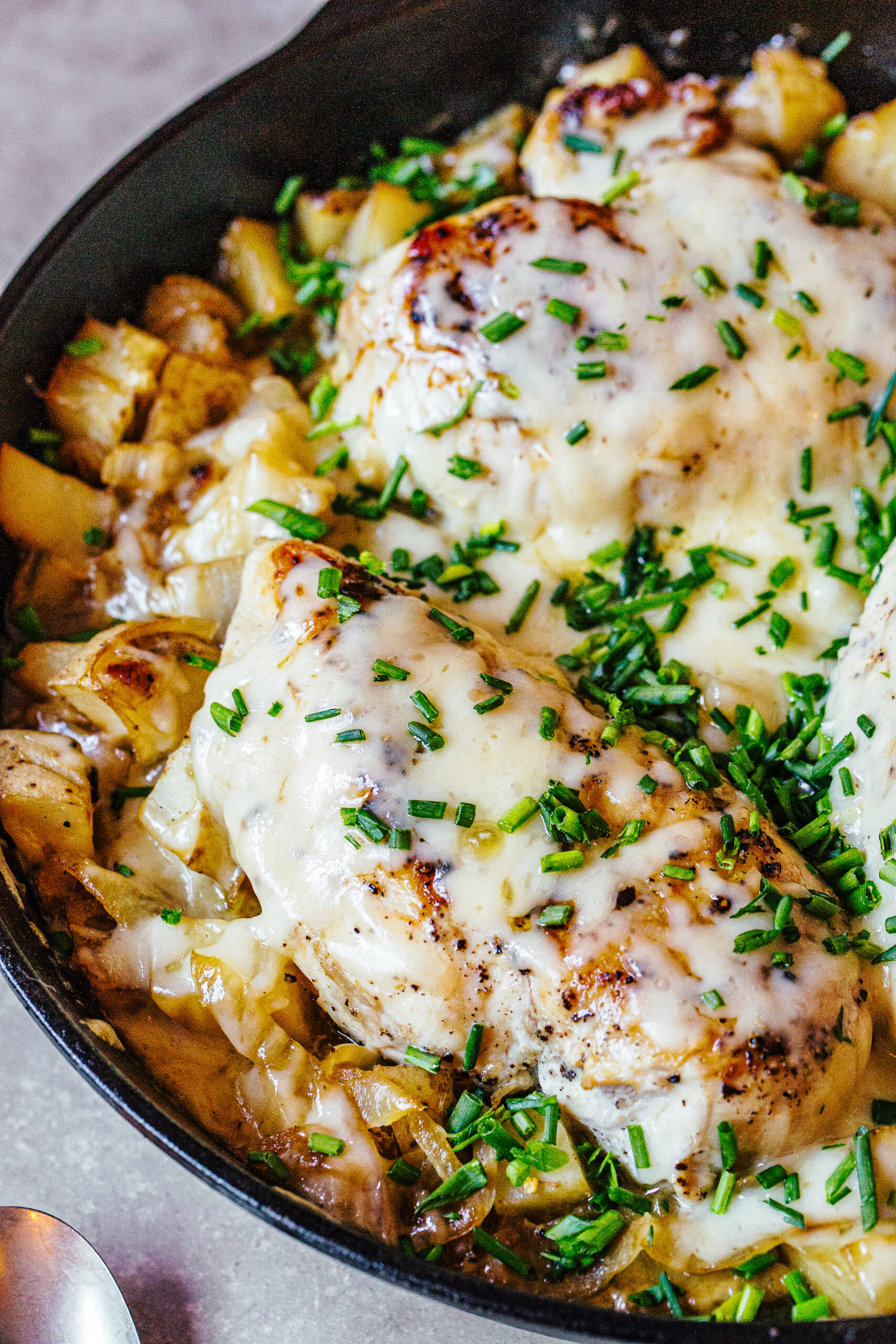 Cheesy French Onion Chicken with Potatoes