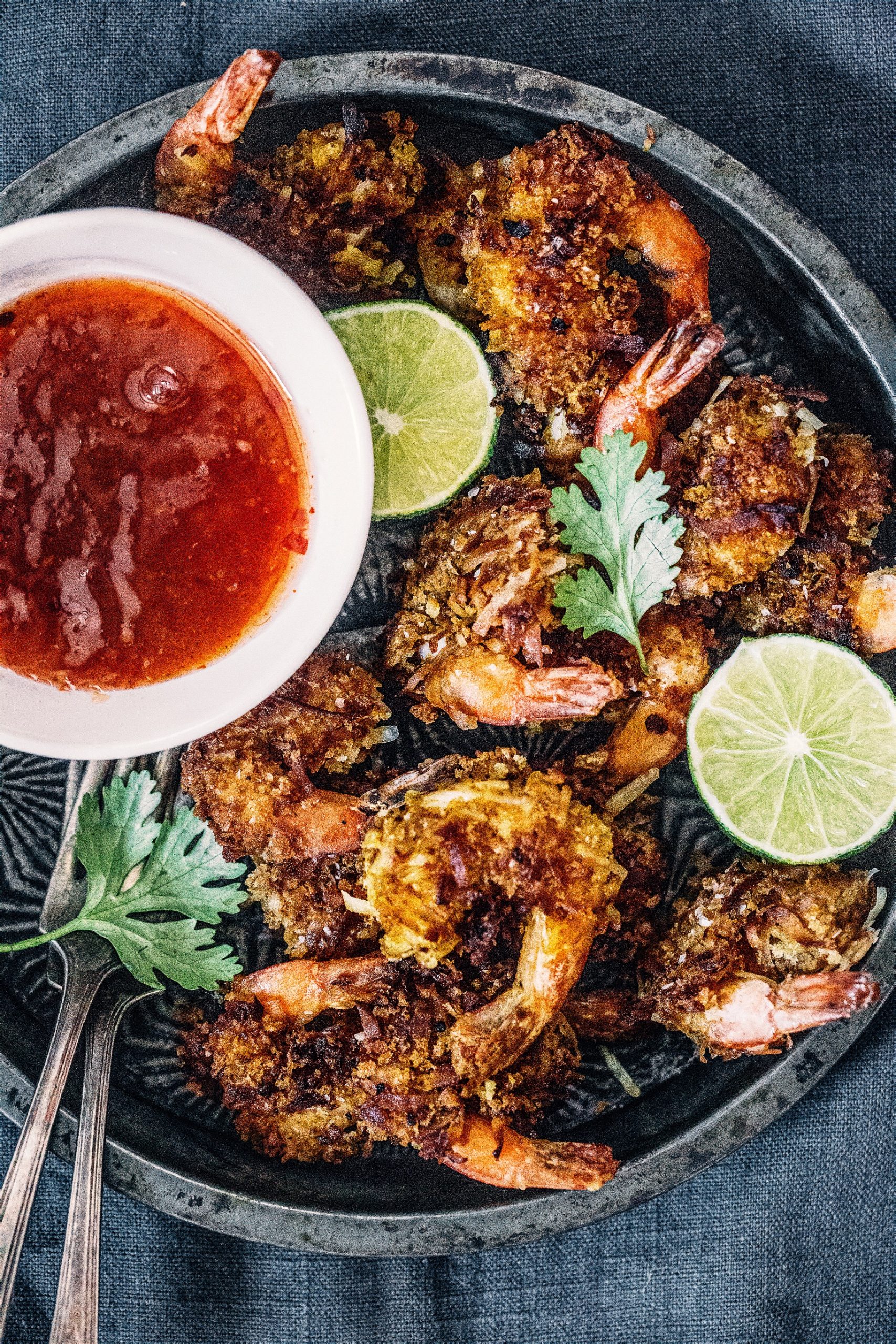 Indian Curry Coconut Shrimp with Chili Mango Sauce