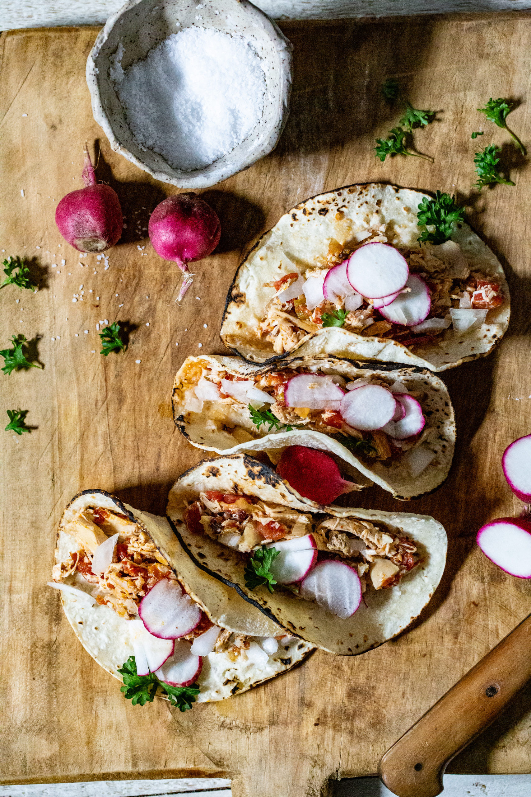 Easy Chicken Tinga Tacos - My Kitchen Little