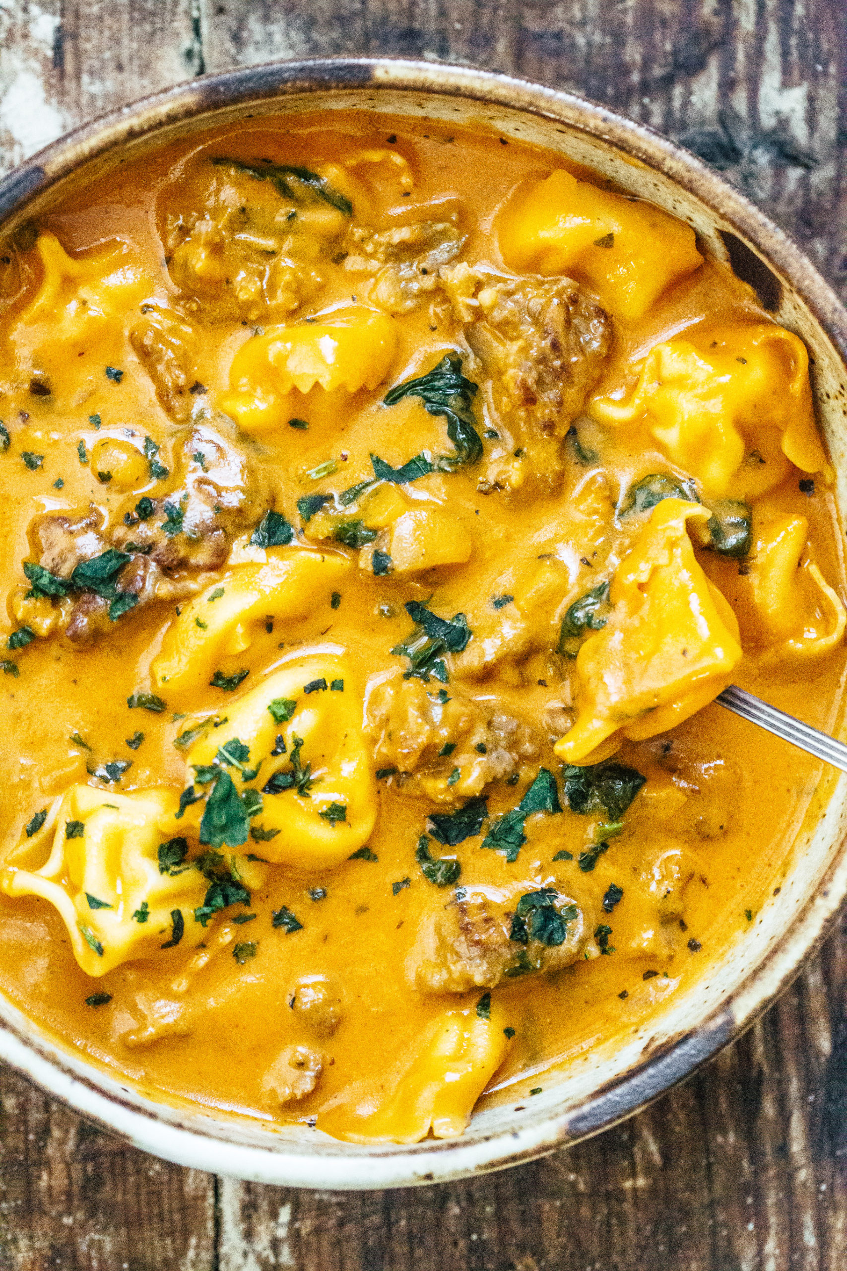 Best Creamy Tortellini and Sausage Soup
