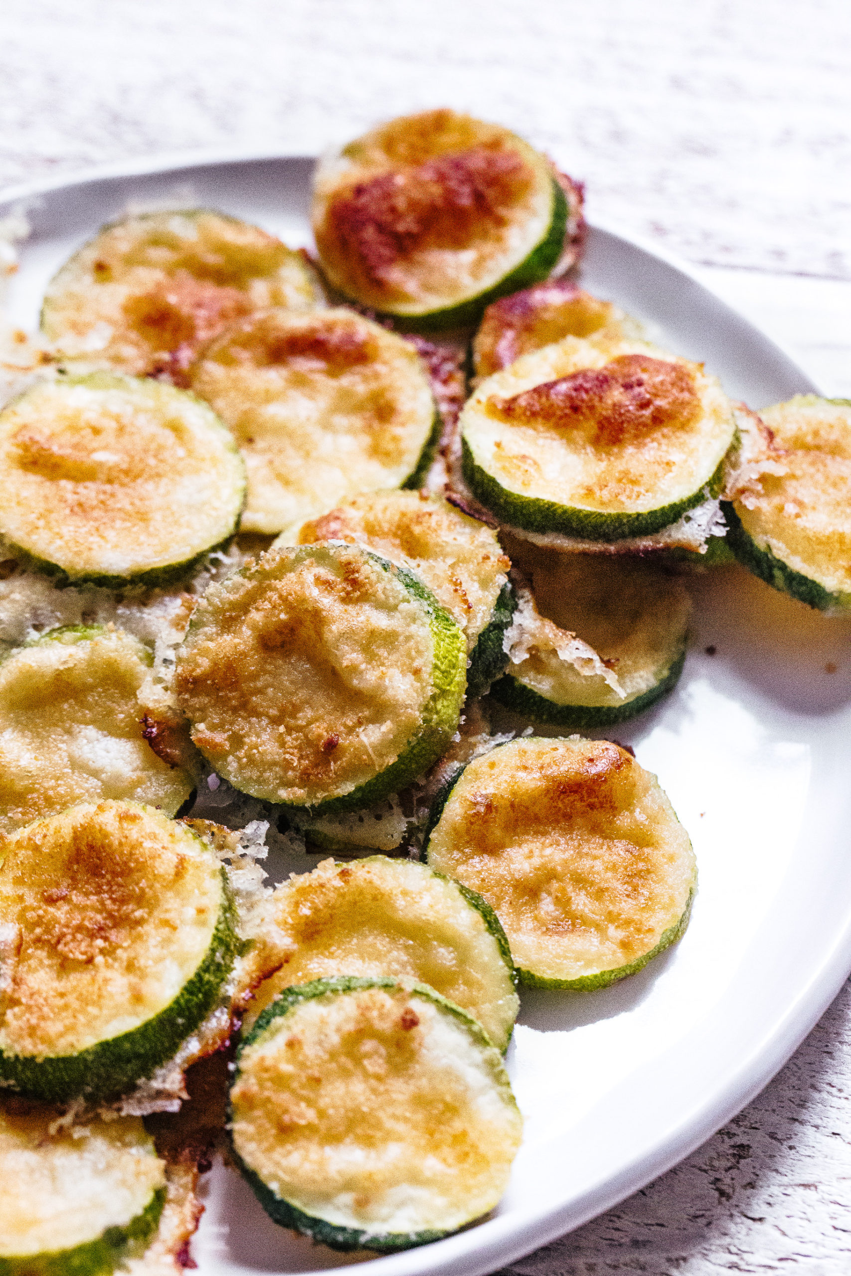 Parmesan Baked Zucchini (two ingredients!) - My Kitchen Little