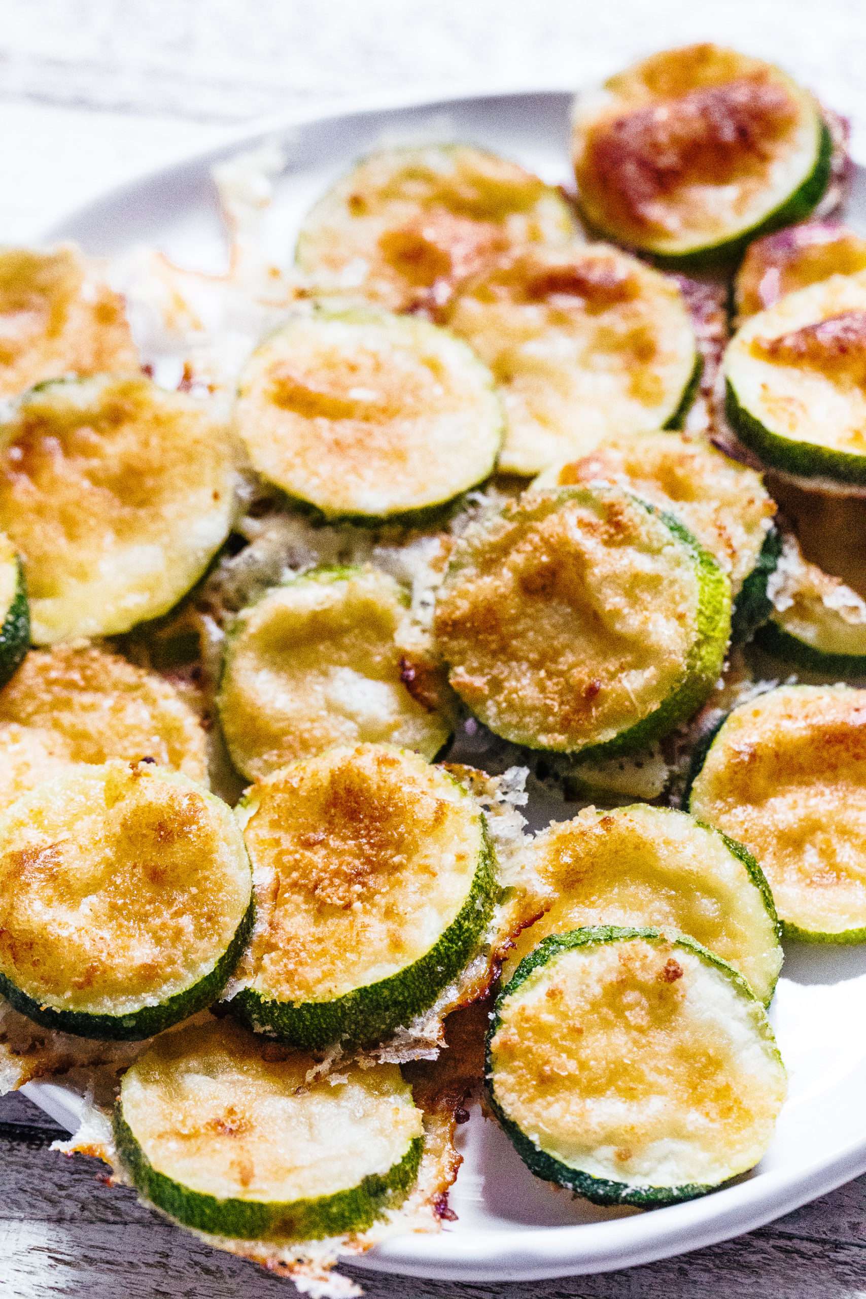 Parmesan Baked Zucchini (two ingredients!) - My Kitchen Little