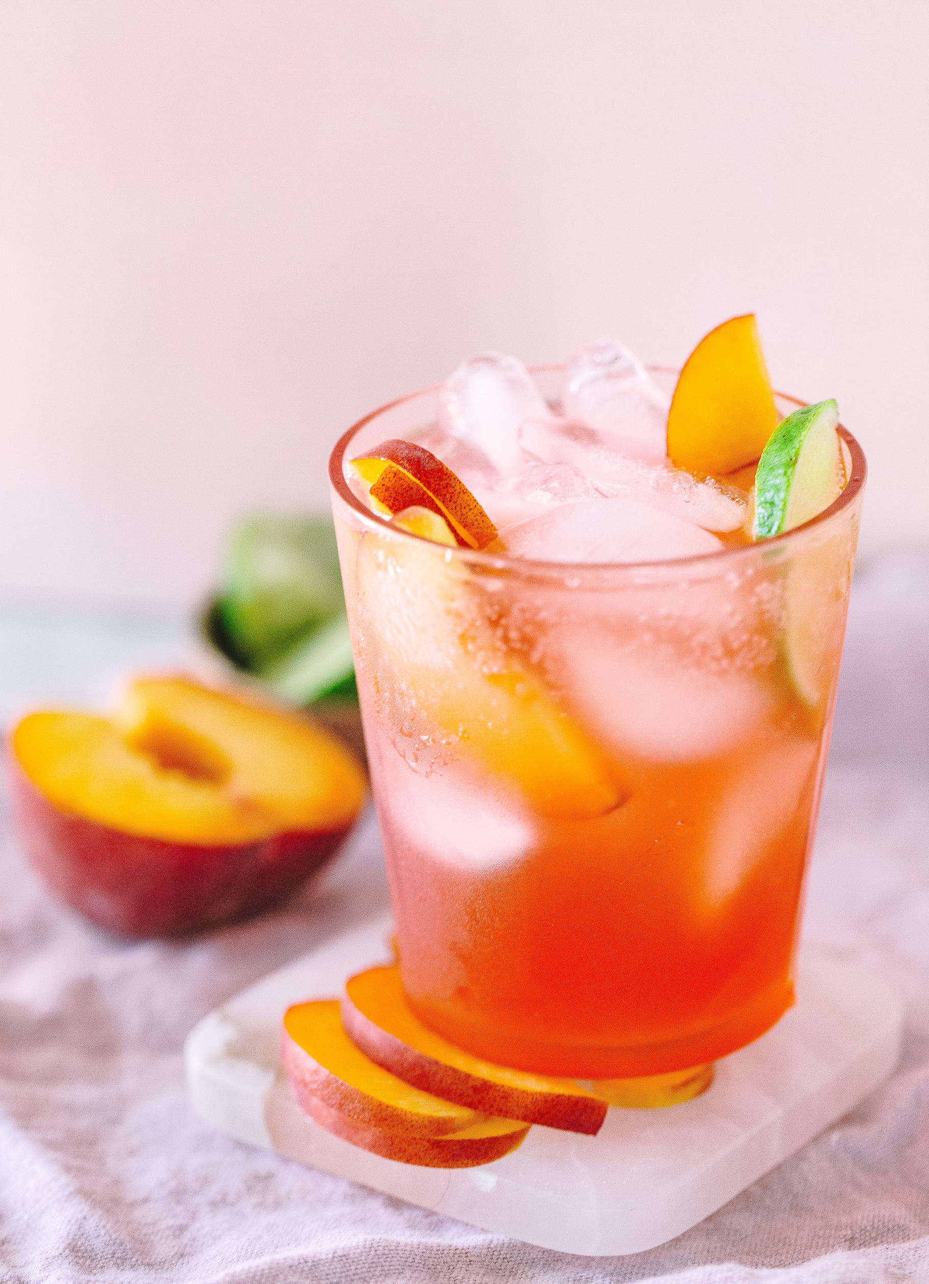 Peach Paloma with Hibiscus