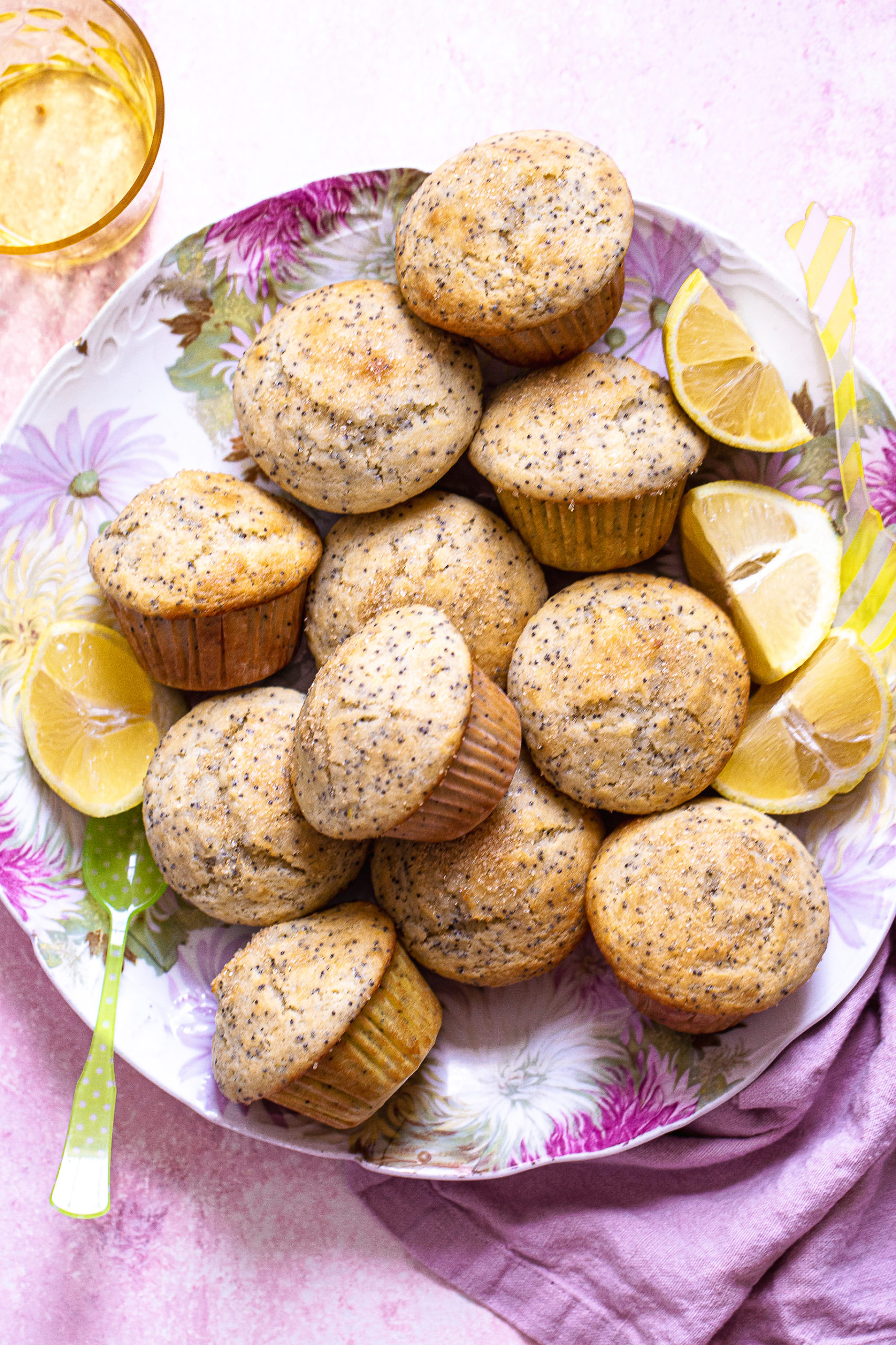 Bakery Style Lemon Poppy Seed Muffins (with crunchy sugar)
