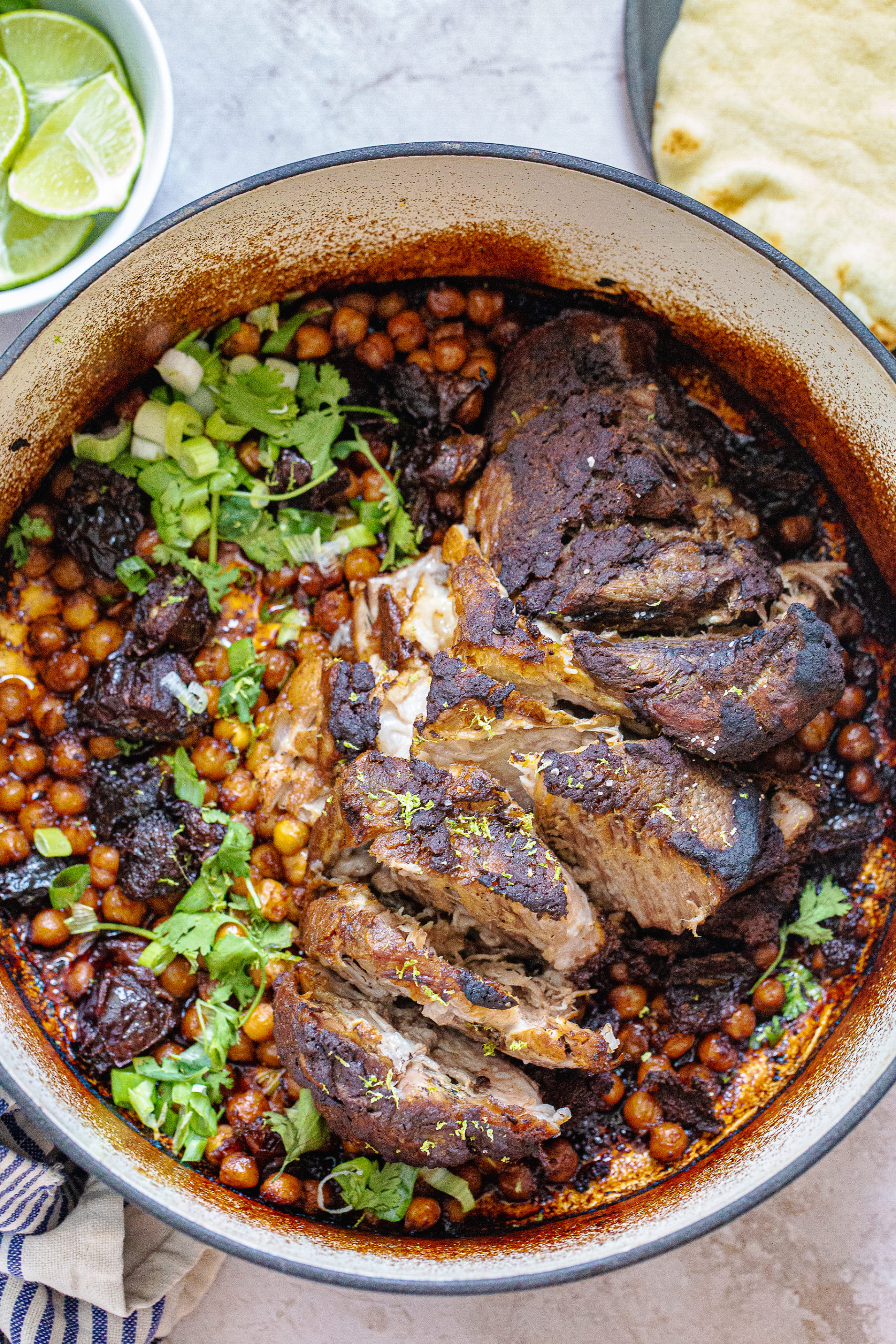 Cocoa Curry Pork Shoulder with Chickpeas