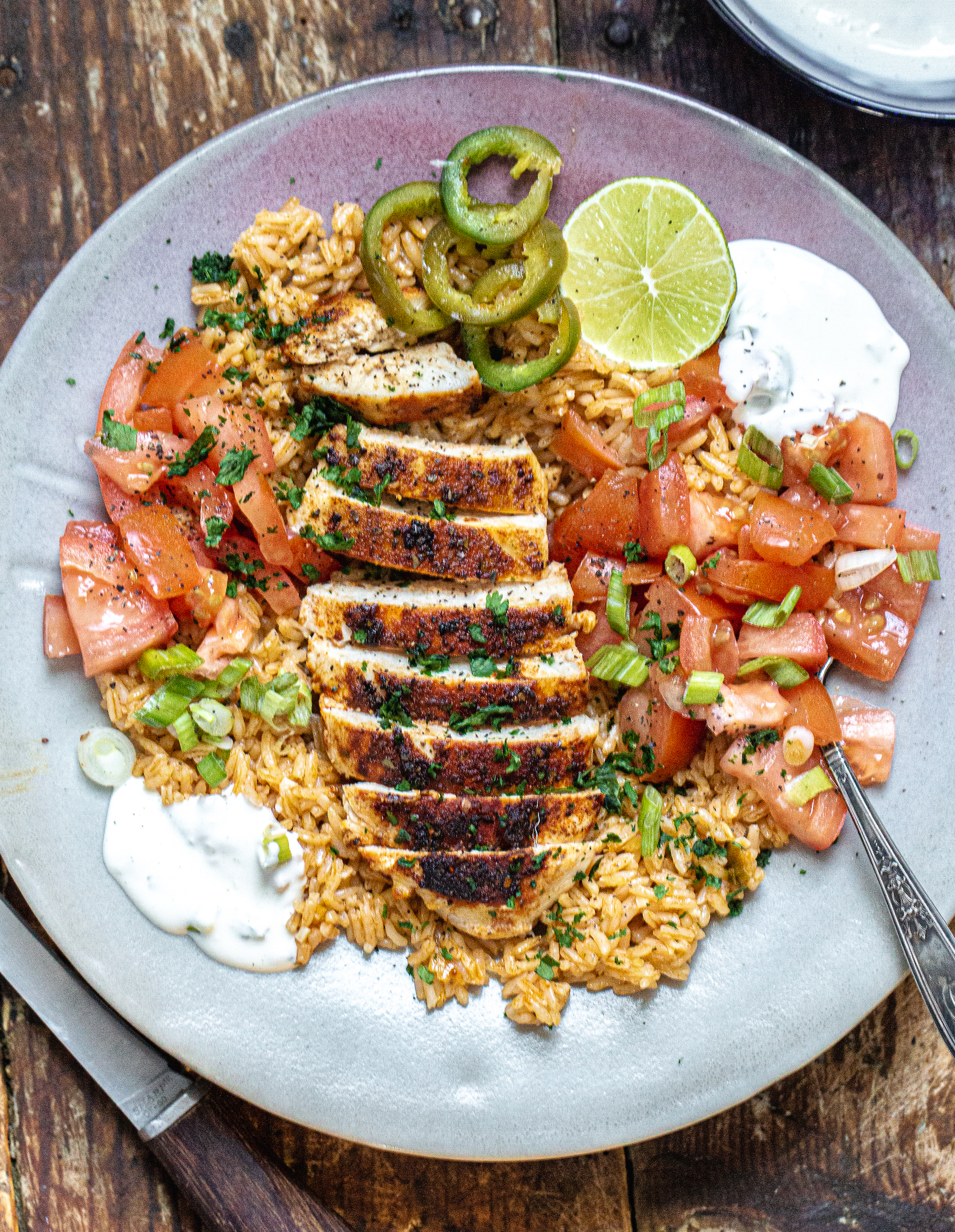 Amazing Spice Rubbed Chicken with Loaded Rice