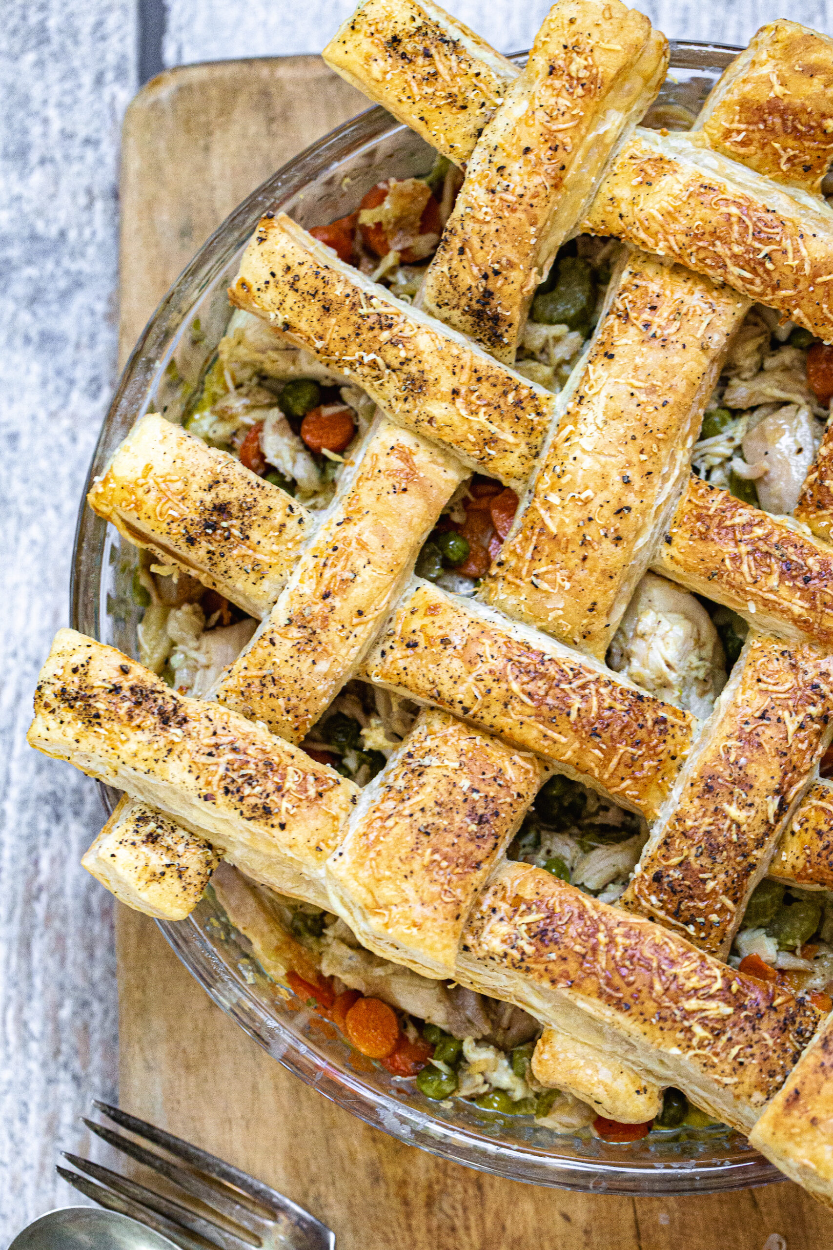 Chicken Pot Pie with Puff Pastry