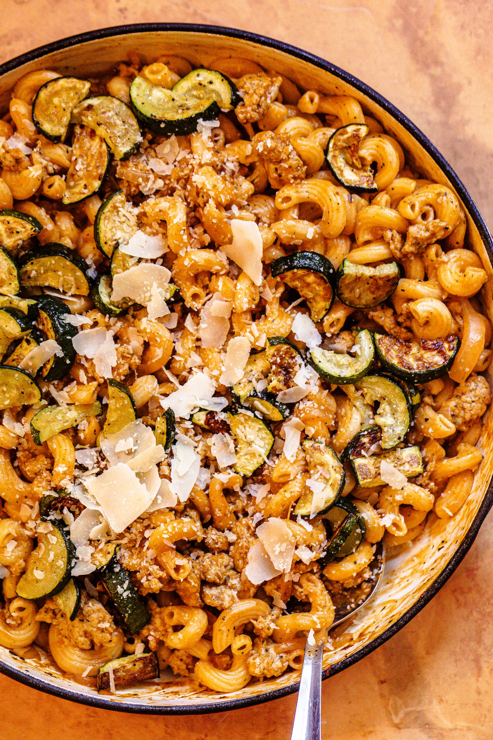 New! Delicious Italian Sausage Pasta with Zucchini (with 4 spin-offs)